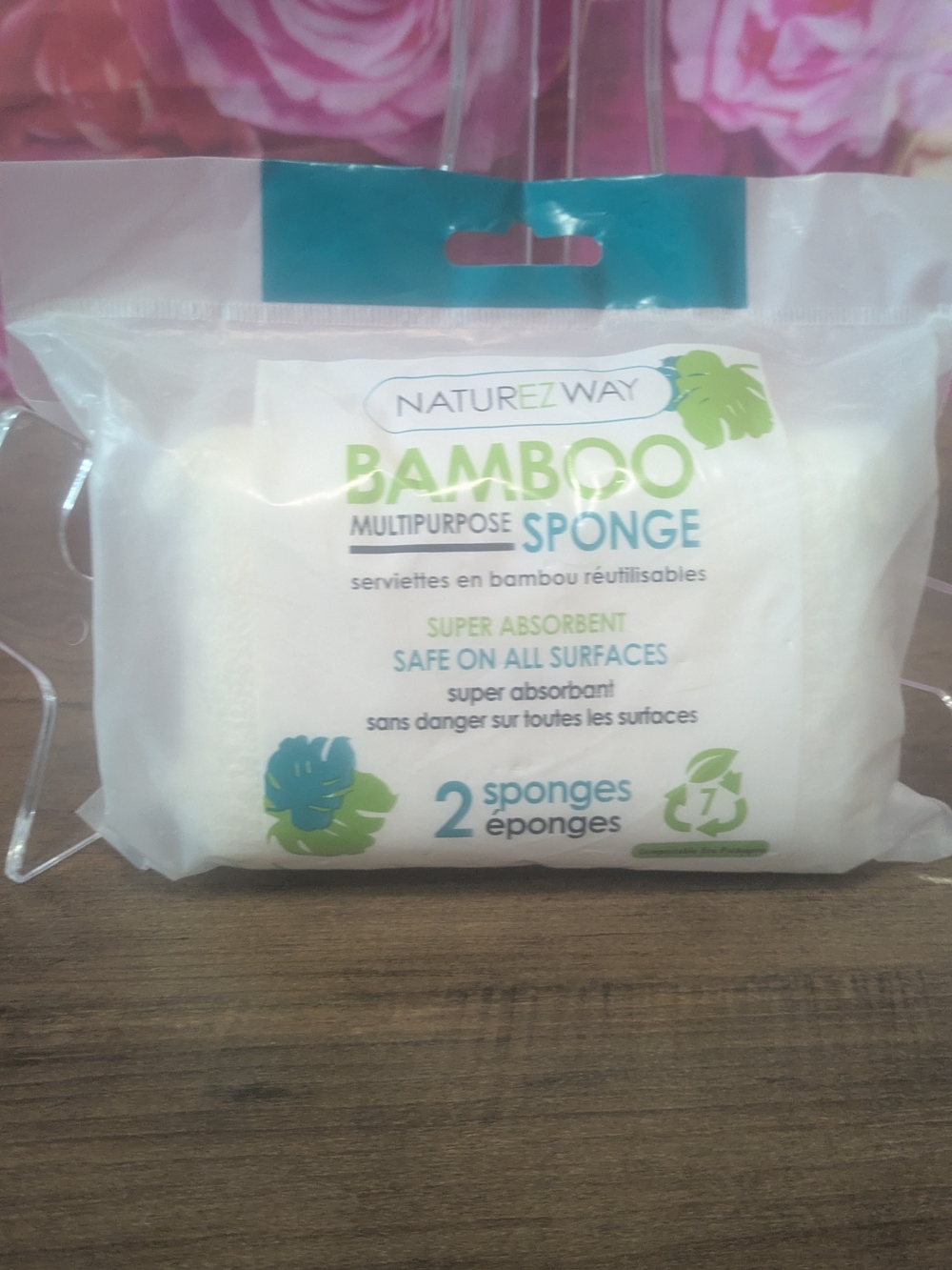 Naturez Way Bamboo Multipurpose Sponge - White